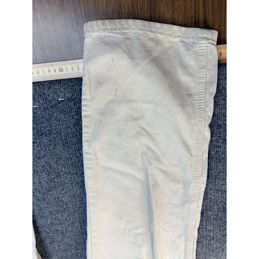 Dickies Carpenter Pants 32x30 Mens Cream White Heavyweight Workwear Stained Y2K